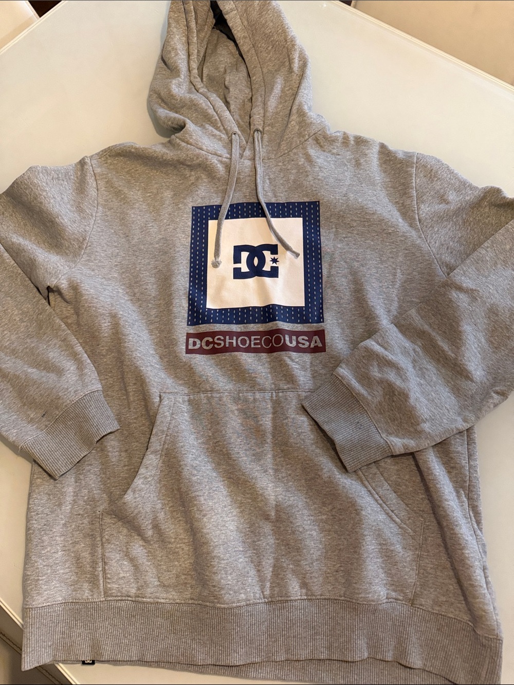 DC Shoes Men's Gray Logo Hoodie Sweatshirt - size L